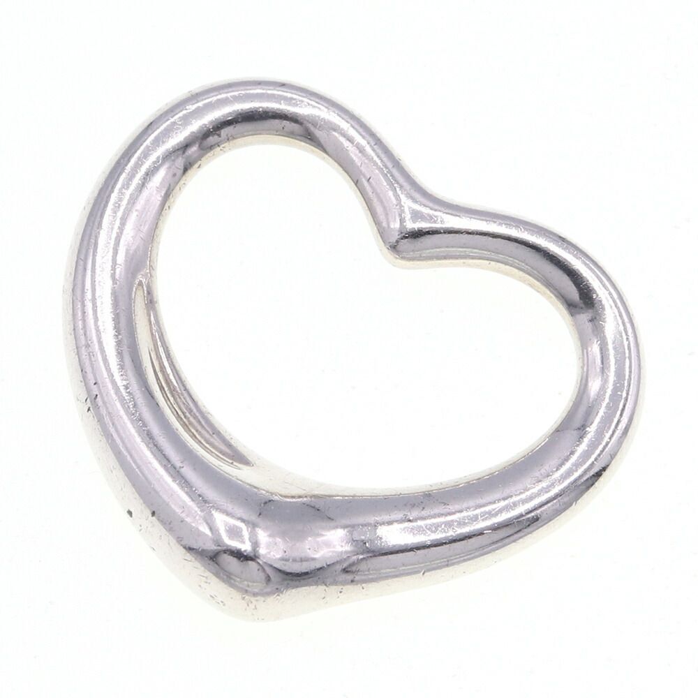 Tiffany Co Elsa Peretti Open Heart Pendant Sterling Silver Necklace Accessory